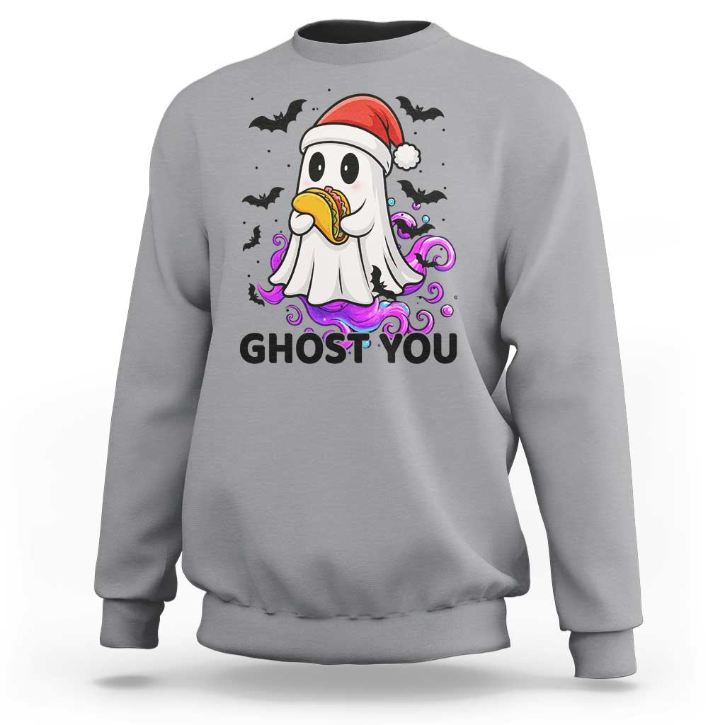 Funny Ghost Halloween Christmas Sweatshirt Ghost You - Wonder Print Shop