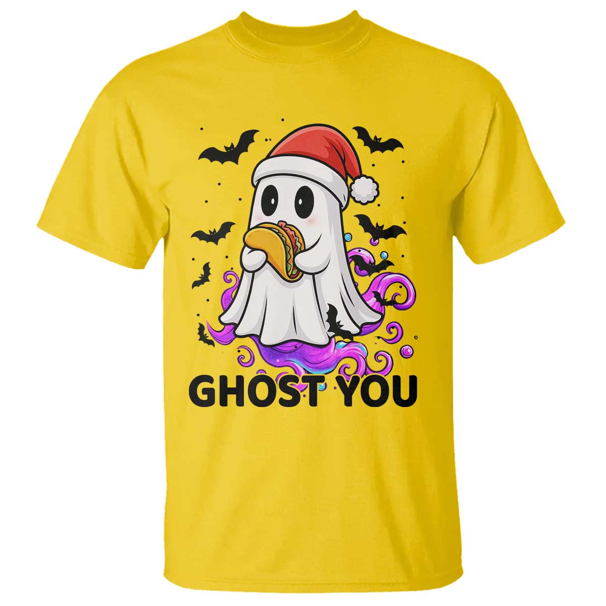 Funny Ghost Halloween Christmas T Shirt Ghost You - Wonder Print Shop