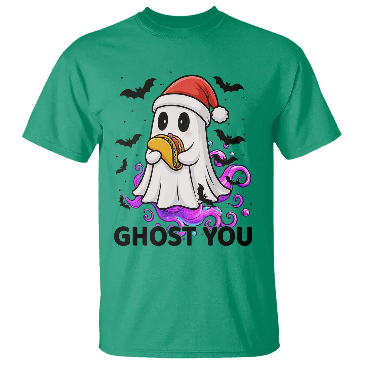 Funny Ghost Halloween Christmas T Shirt Ghost You - Wonder Print Shop