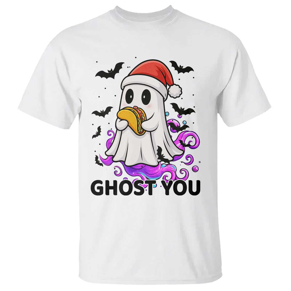 Funny Ghost Halloween Christmas T Shirt Ghost You - Wonder Print Shop