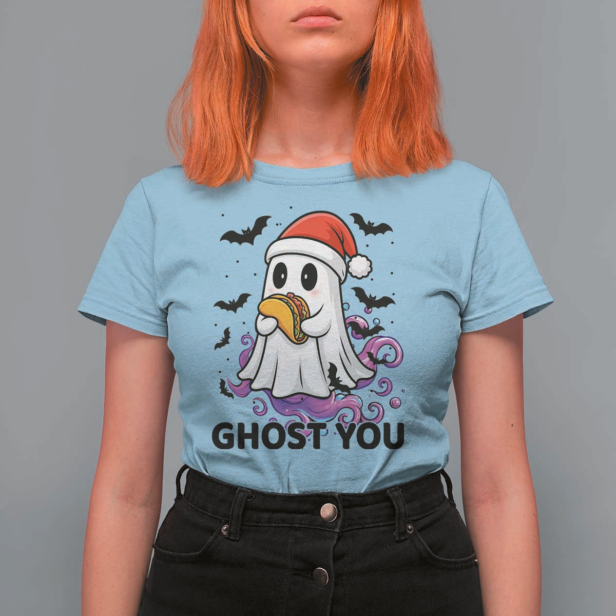 Funny Ghost Halloween Christmas T Shirt For Women Ghost You - Wonder Print Shop