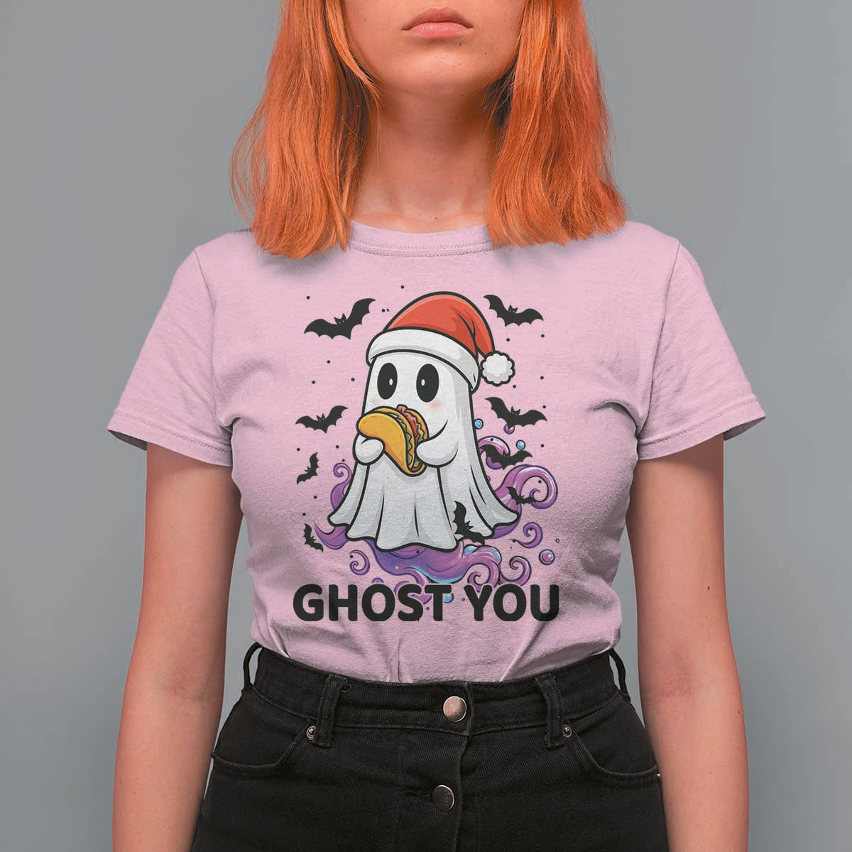 Funny Ghost Halloween Christmas T Shirt For Women Ghost You - Wonder Print Shop