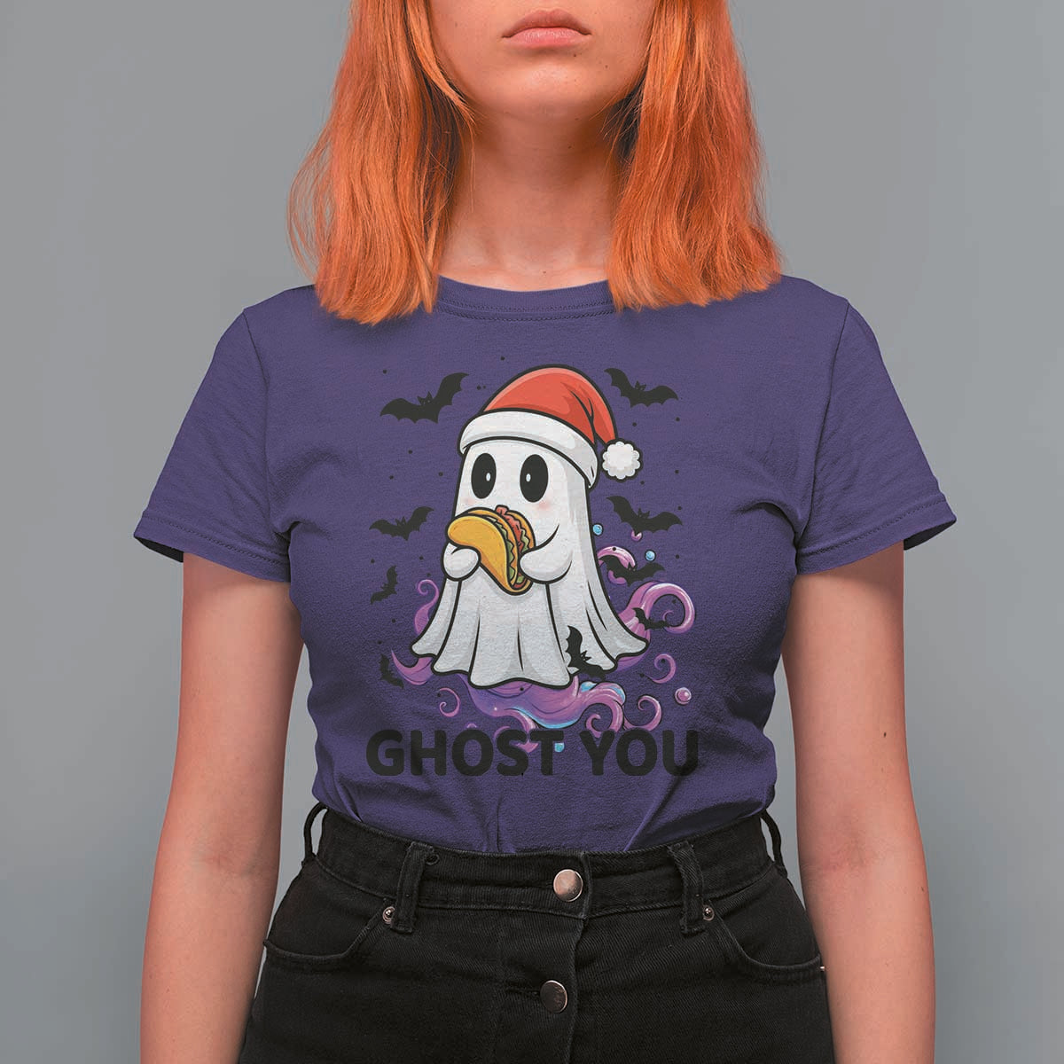 Funny Ghost Halloween Christmas T Shirt For Women Ghost You - Wonder Print Shop
