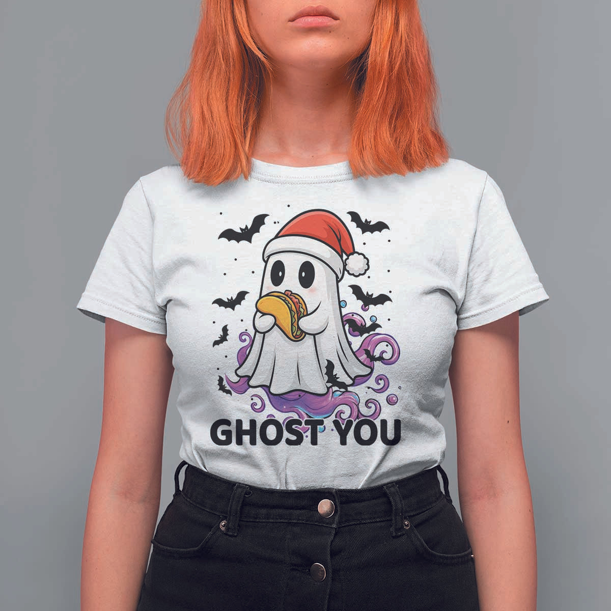 Funny Ghost Halloween Christmas T Shirt For Women Ghost You - Wonder Print Shop
