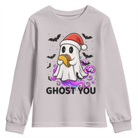 Funny Ghost Halloween Christmas Youth Sweatshirt Ghost You - Wonder Print Shop