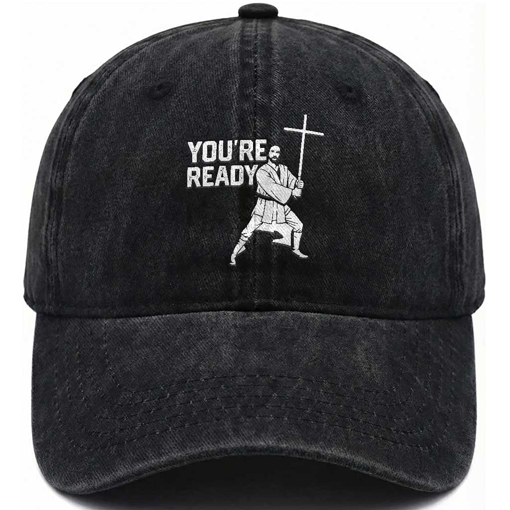 Funny Jesus Christian Meme Washed Cotton Baseball Cap You Are Ready