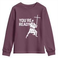 Funny Jesus Christian Meme Youth Sweatshirt You Are Ready - Wonder Print Shop