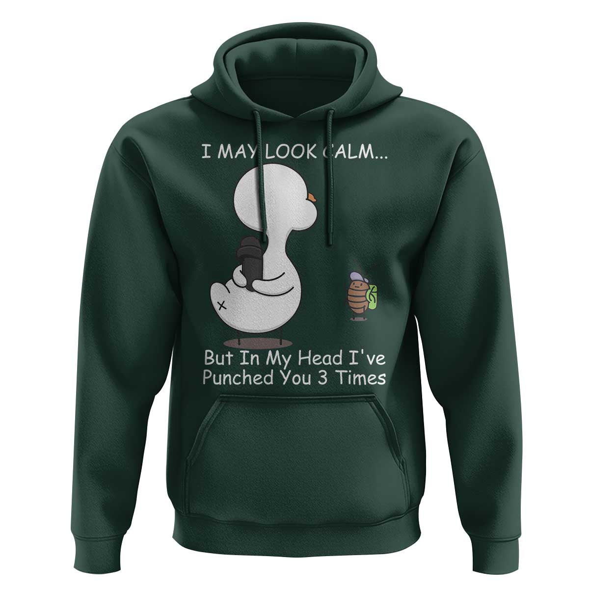 Duck Sarcastic Farm Hoodie In My Head I Have Pecked You 3 Times - Wonder Print Shop