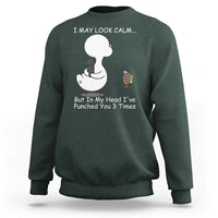 Duck Sarcastic Farm Sweatshirt In My Head I Have Pecked You 3 Times - Wonder Print Shop