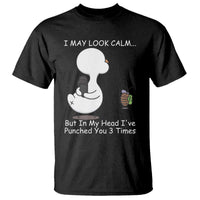 Duck Sarcastic Farm T Shirt In My Head I Have Pecked You 3 Times - Wonder Print Shop