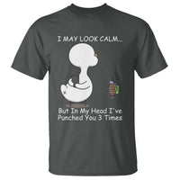 Duck Sarcastic Farm T Shirt In My Head I Have Pecked You 3 Times - Wonder Print Shop