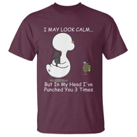 Duck Sarcastic Farm T Shirt In My Head I Have Pecked You 3 Times - Wonder Print Shop