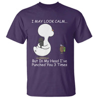 Duck Sarcastic Farm T Shirt In My Head I Have Pecked You 3 Times - Wonder Print Shop