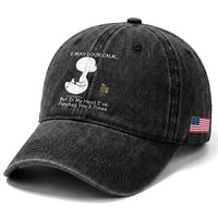 Duck Sarcastic Farm Washed Cotton Baseball Cap In My Head I Have Pecked You 3 Times