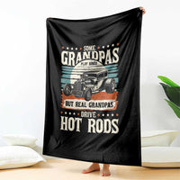 Some Grandpas Play Bingo Real Grandpas Drive Hotrods Throw Blanket 1932 American Classic Hotrod