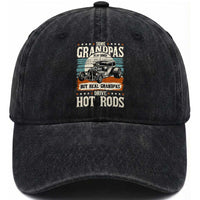 Some Grandpas Play Bingo Real Grandpas Drive Hotrods Washed Cotton Baseball Cap 1932 American Classic Hot Rod