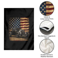 1932 American Classic Hotrod US Flag 4th of July Garden Flag