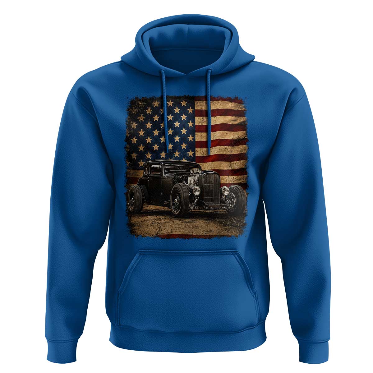 1932 American Classic Hotrod US Flag 4th of July Hoodie