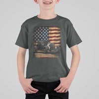 1932 American Classic Hotrod US Flag 4th of July T Shirt For Kid