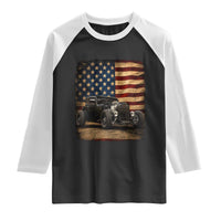 1932 American Classic Hotrod US Flag 4th of July Raglan Shirt