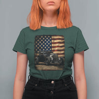 1932 American Classic Hotrod US Flag 4th of July T Shirt For Women