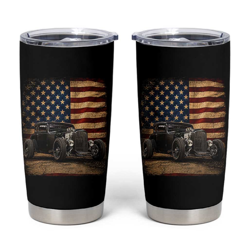 1932 American Classic Hotrod US Flag 4th of July Tumbler Cup