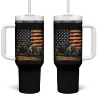 1932 American Classic Hotrod US Flag 4th of July Tumbler With Handle