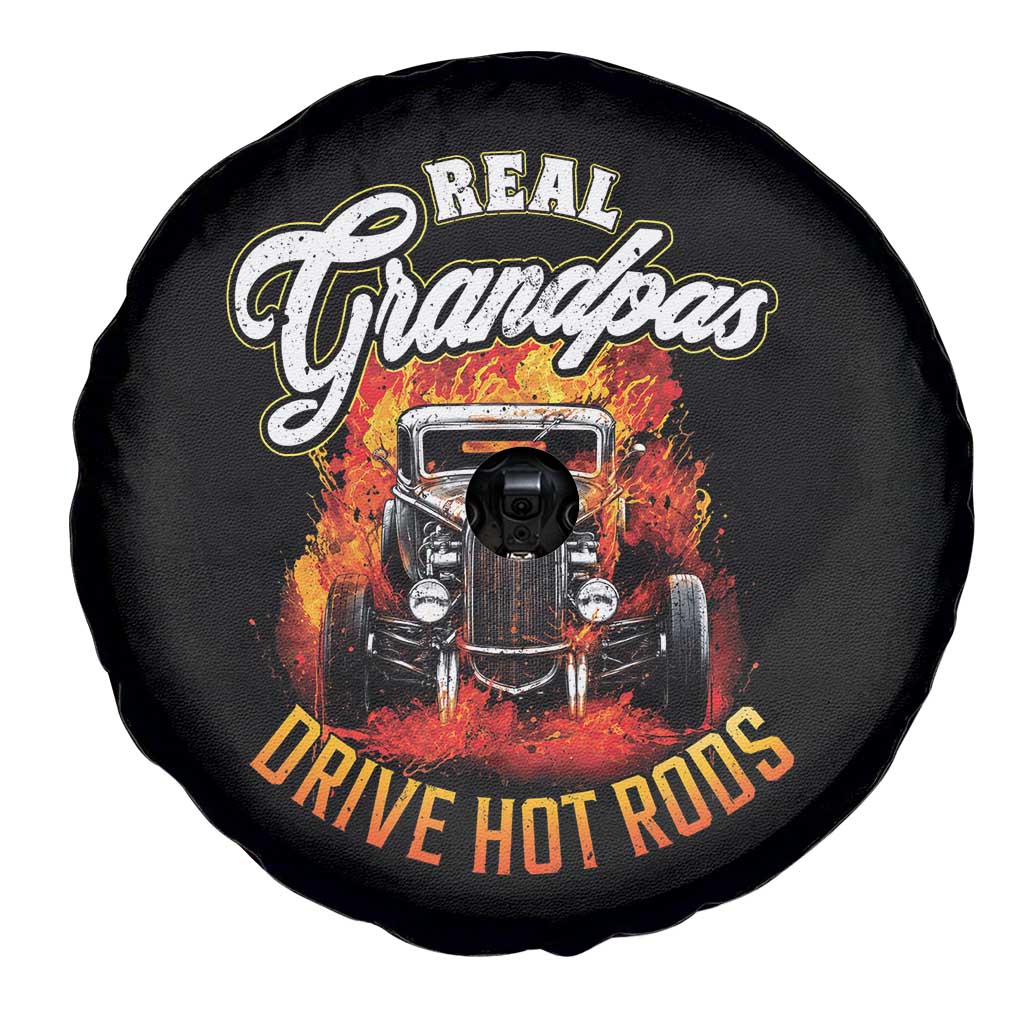 Real Grandpas Drive Hotrods Spare Tire Cover Vintage 1932 Hotrod