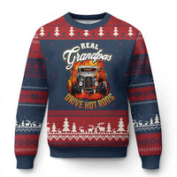 Real Grandpas Drive Hotrods Ugly Christmas Sweater Vintage 1932 Hotrod