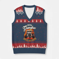 Real Grandpas Drive Hotrods V-Neck Knit Sweater Vest Vintage 1932 Hotrod