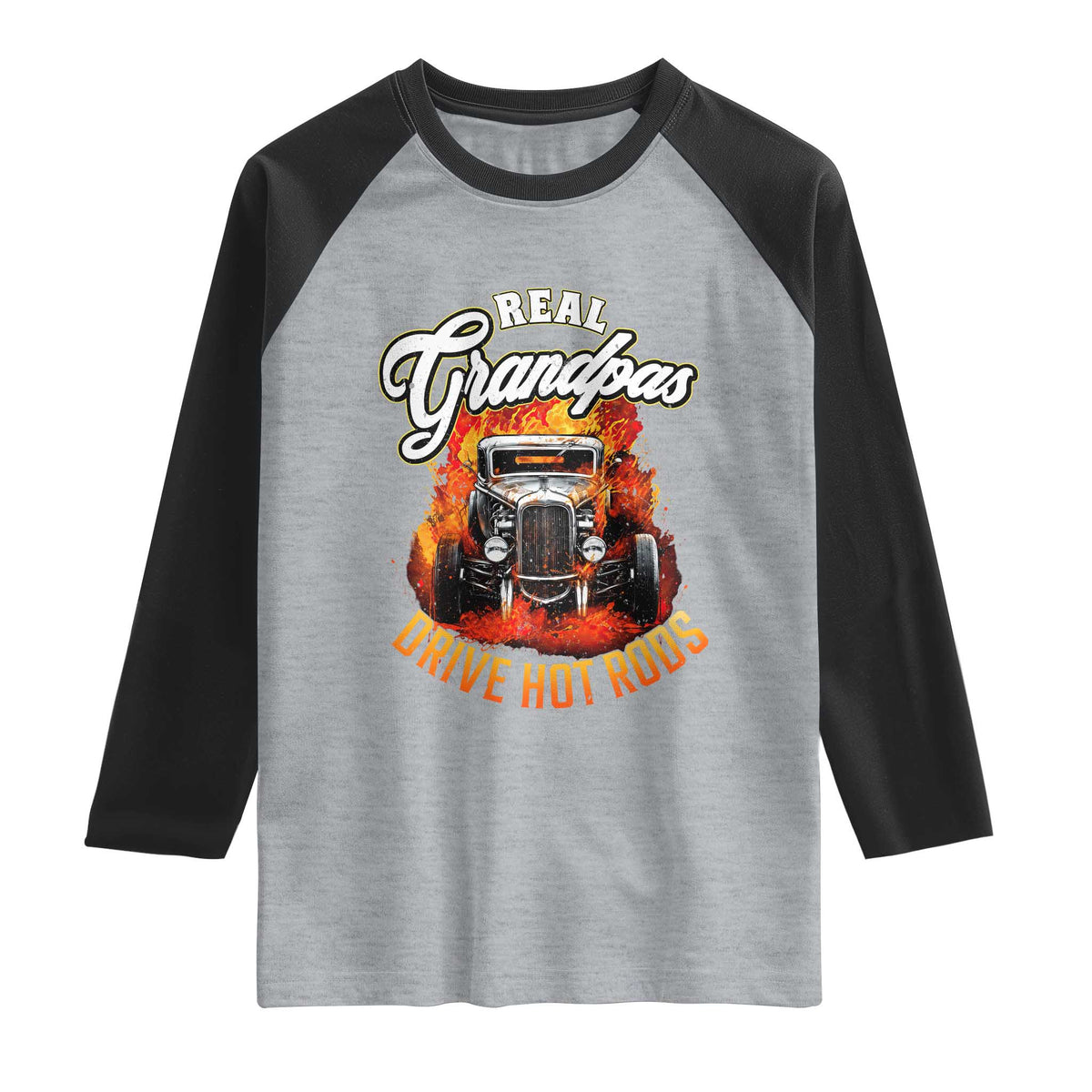Real Grandpas Drive Hotrods Raglan Shirt Vintage 1932 Hotrod