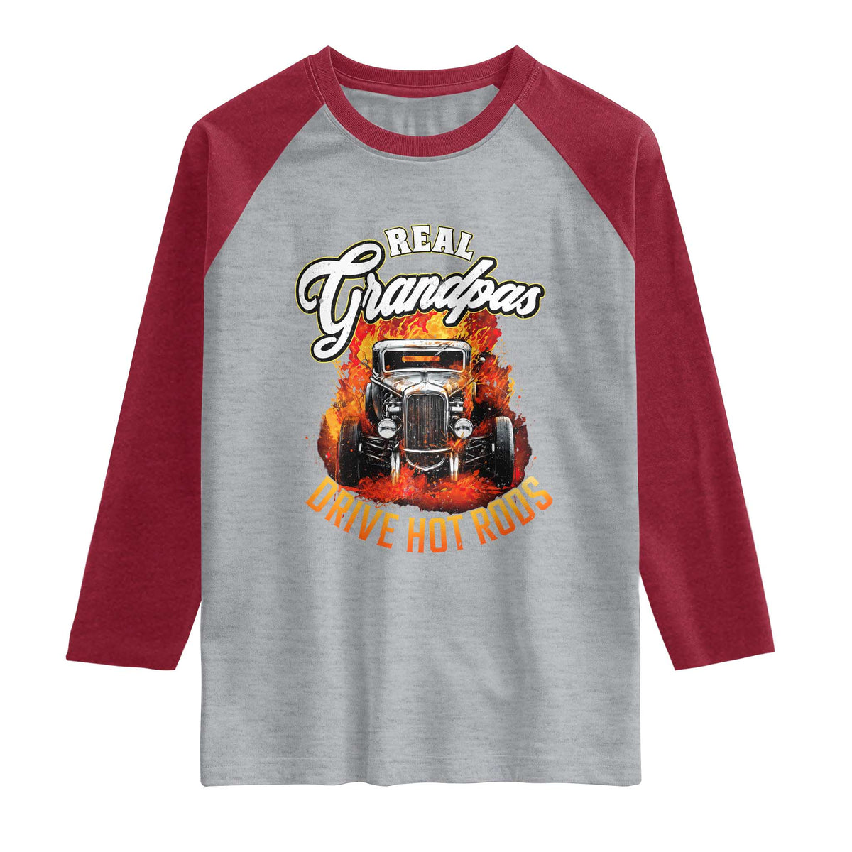 Real Grandpas Drive Hotrods Raglan Shirt Vintage 1932 Hotrod