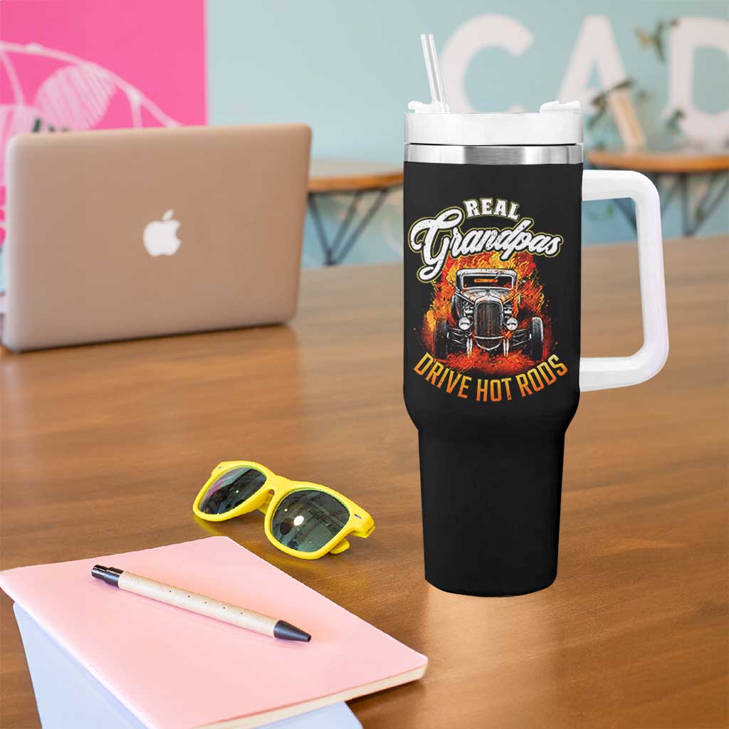 Real Grandpas Drive Hotrods Tumbler With Handle Vintage 1932 Hotrod