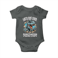 Funny Grammar Dino Baby Onesie Let Us Eat Kids Punctuation Saves Lives - Wonder Print Shop