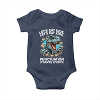 Funny Grammar Dino Baby Onesie Let Us Eat Kids Punctuation Saves Lives - Wonder Print Shop