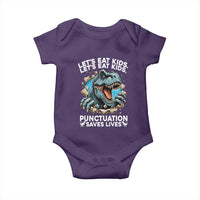 Funny Grammar Dino Baby Onesie Let Us Eat Kids Punctuation Saves Lives - Wonder Print Shop
