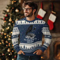 Yes I Realy Do Need All These Books Ugly Christmas Sweater Raven Book Lover - Wonder Print Shop