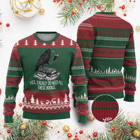 Yes I Realy Do Need All These Books Ugly Christmas Sweater Raven Book Lover - Wonder Print Shop