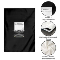 Funny Typewriter Garden Flag I Am An Author What Is Your Superpower - Wonder Print Shop