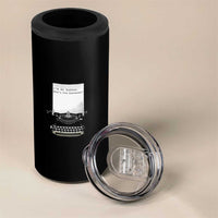 Funny Typewriter 4 in 1 Can Cooler Tumbler I Am An Author What Is Your Superpower - Wonder Print Shop