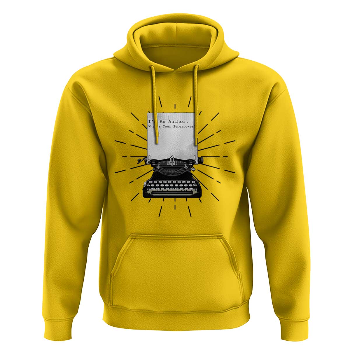 Funny Typewriter Hoodie I Am An Author What Is Your Superpower - Wonder Print Shop