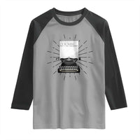 Funny Typewriter Raglan Shirt I Am An Author What Is Your Superpower - Wonder Print Shop