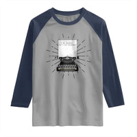 Funny Typewriter Raglan Shirt I Am An Author What Is Your Superpower - Wonder Print Shop