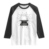 Funny Typewriter Raglan Shirt I Am An Author What Is Your Superpower - Wonder Print Shop