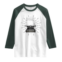 Funny Typewriter Raglan Shirt I Am An Author What Is Your Superpower - Wonder Print Shop