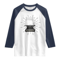 Funny Typewriter Raglan Shirt I Am An Author What Is Your Superpower - Wonder Print Shop