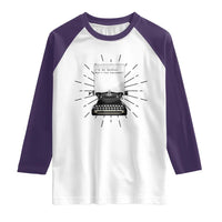 Funny Typewriter Raglan Shirt I Am An Author What Is Your Superpower - Wonder Print Shop