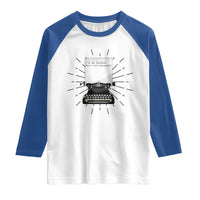 Funny Typewriter Raglan Shirt I Am An Author What Is Your Superpower - Wonder Print Shop