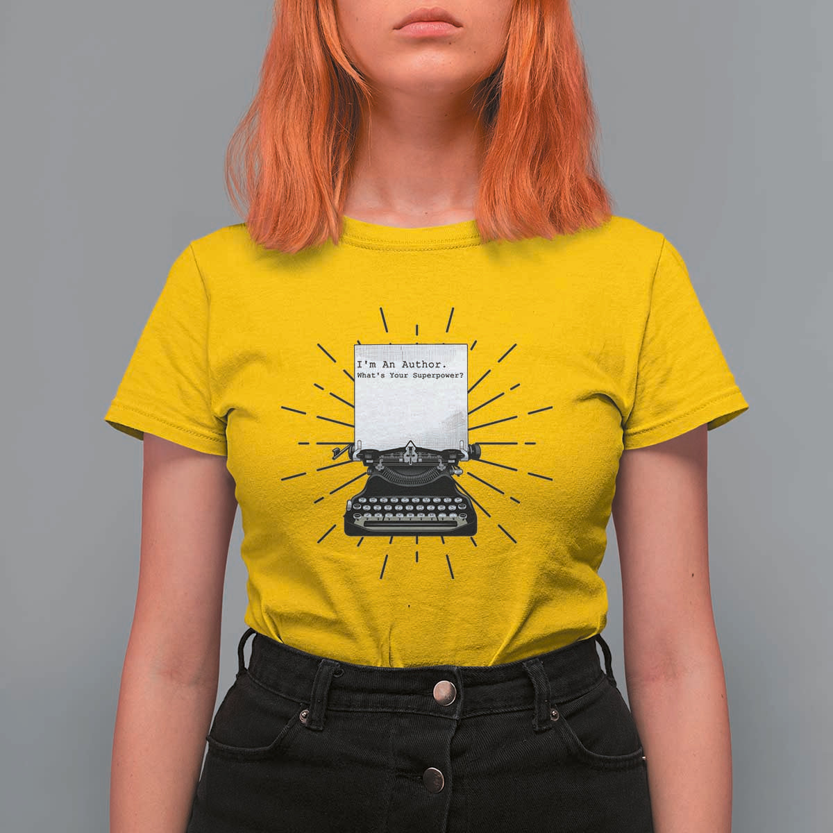 Funny Typewriter T Shirt For Women I Am An Author What Is Your Superpower - Wonder Print Shop