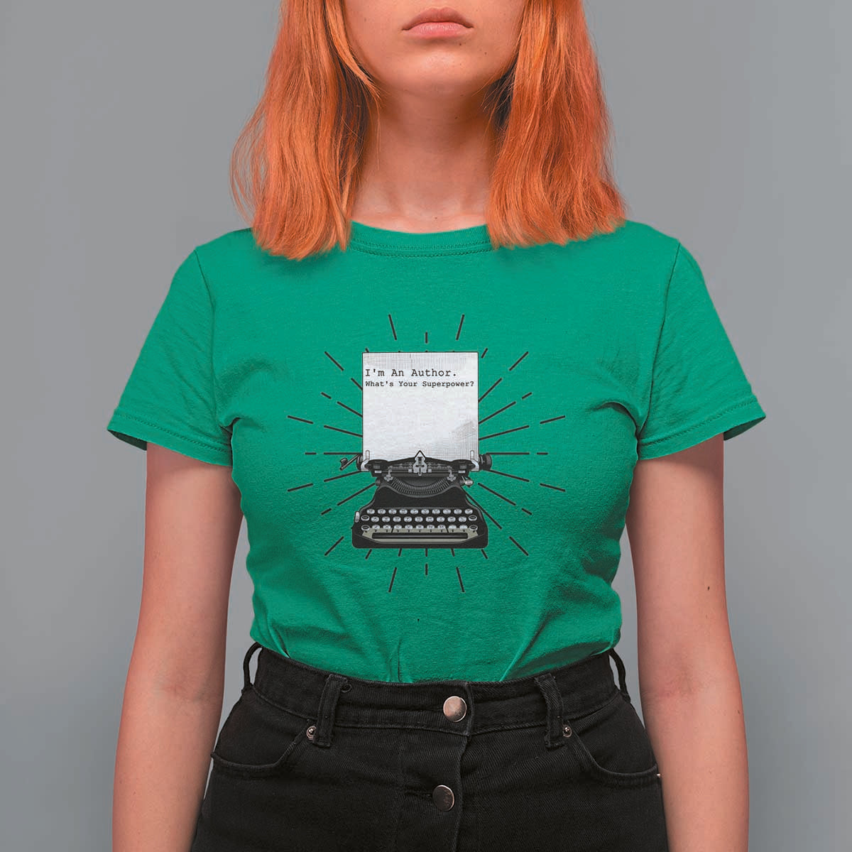 Funny Typewriter T Shirt For Women I Am An Author What Is Your Superpower - Wonder Print Shop